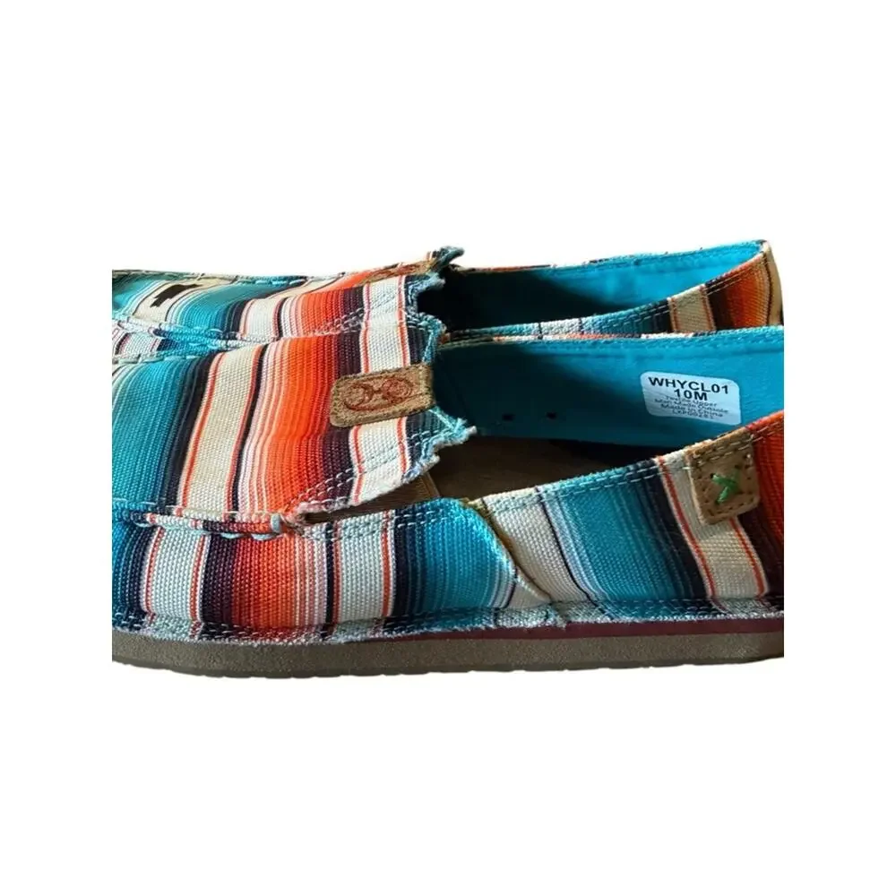 Twisted X Men’s Size 10 Slip-On Canvas Shoes Serape Stripe